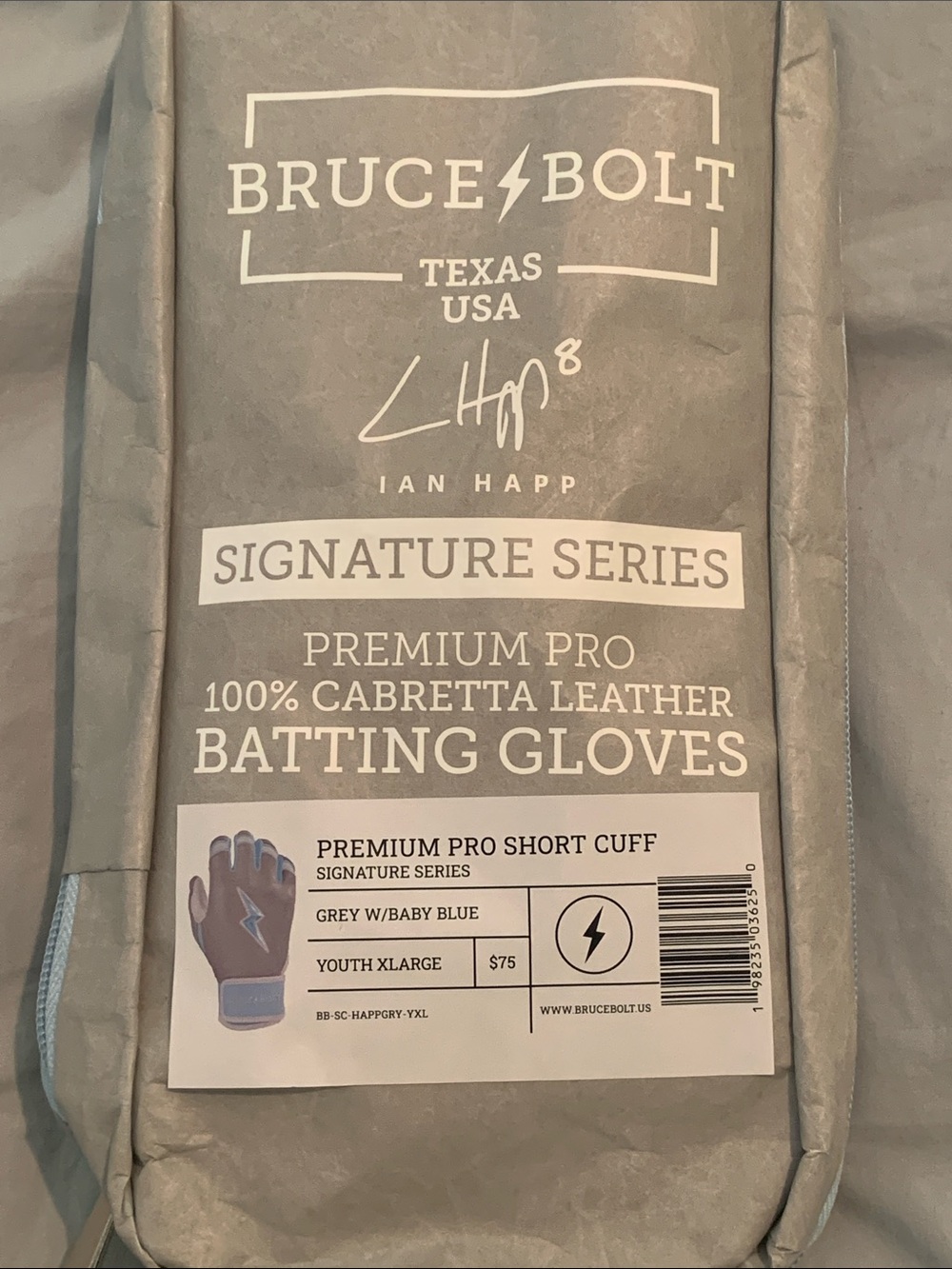 Leather Bruce Bolt Batting gloves